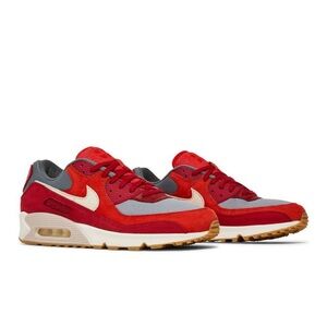 Nike Air Max 90 Premium "Gym Red" DH4621-600 Size 8 NEW